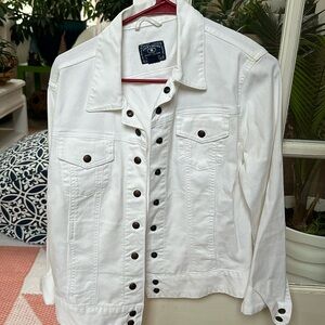 White jeans jacket